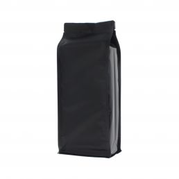 Flat bottom pouch - matt black - 140x350+{47,5+47,5} mm (2,8 lt)