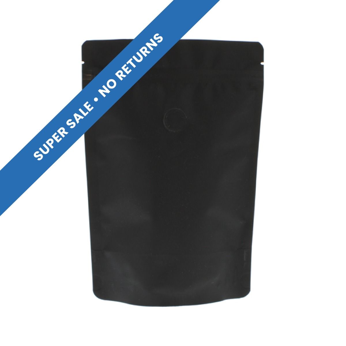 Coffee pouch with Paper Feel Varnish - black - 500 gr (190x265+{55+55} mm)