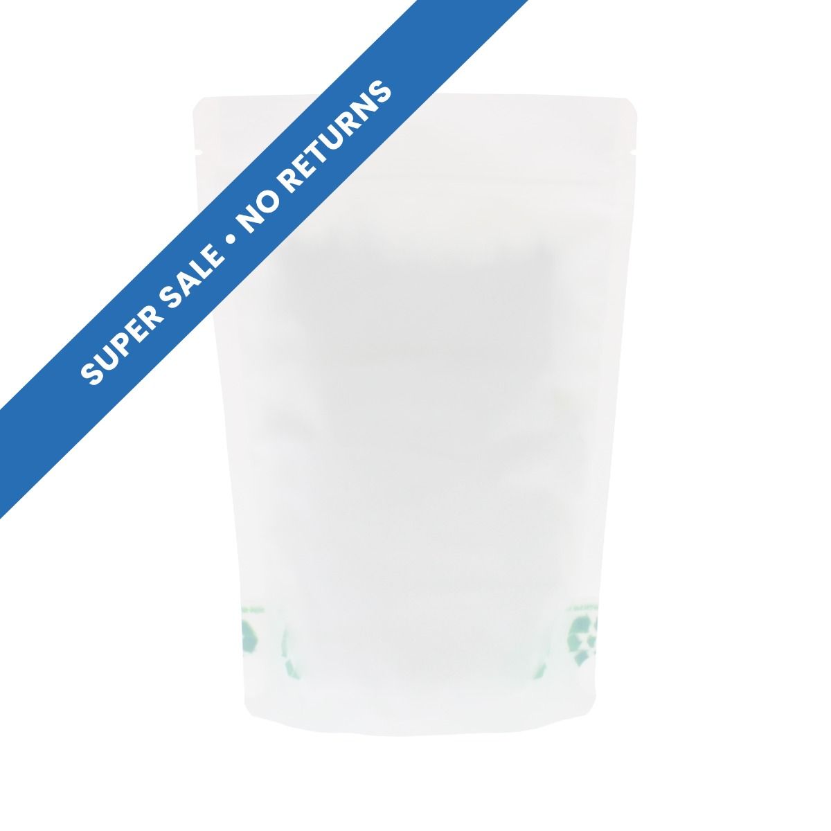 Stand-up pouch with Paper Feel Varnish - white - 160x230+{45+45} mm (700-900ml)